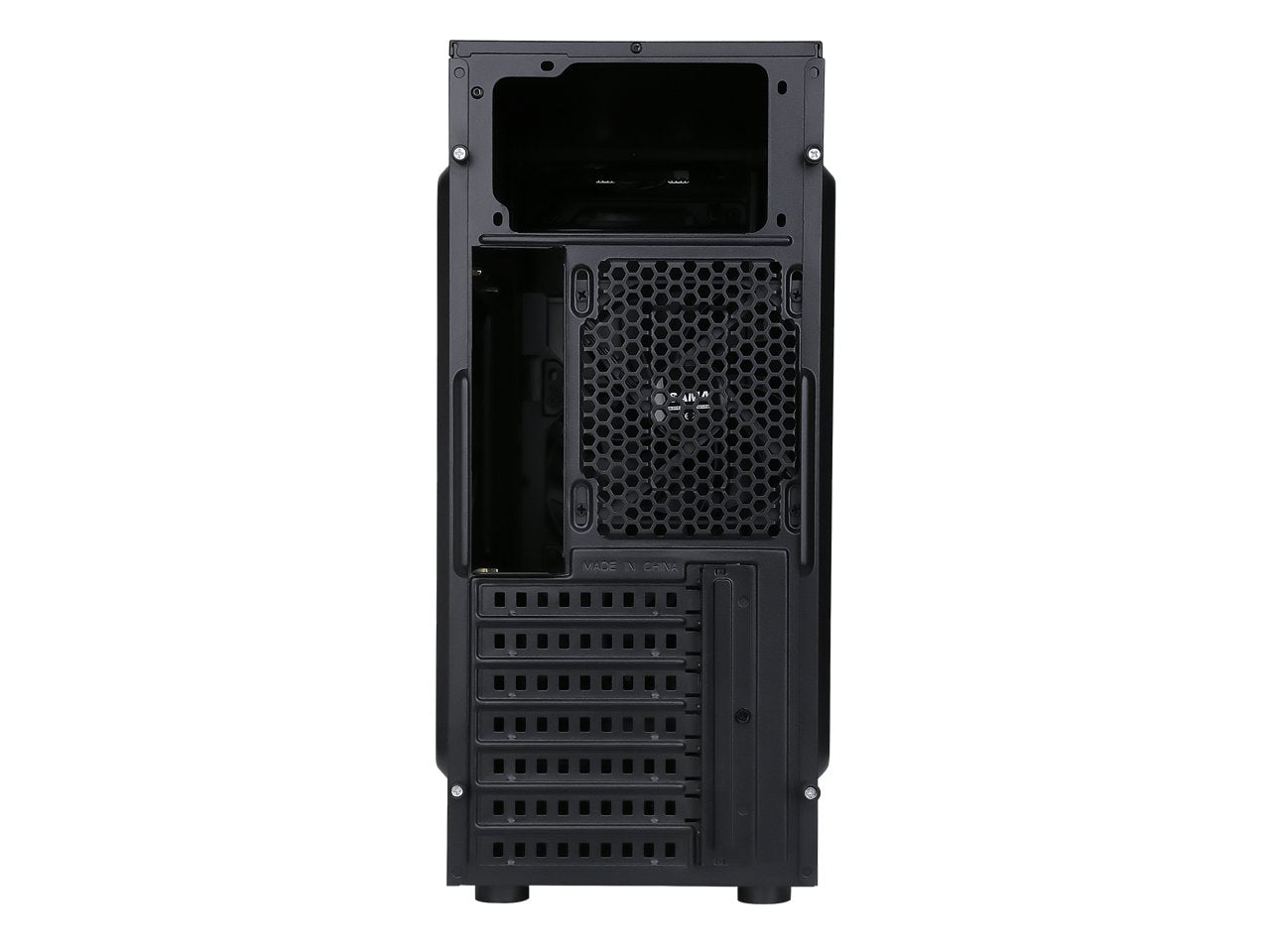 Sama Jazovo-BK Black USB3.0 Steel ATX Mid Tower Computer Case, 3 x120mm Black Fan (2 x front, 1x Rear Pre-Installed) - Geek Tech
