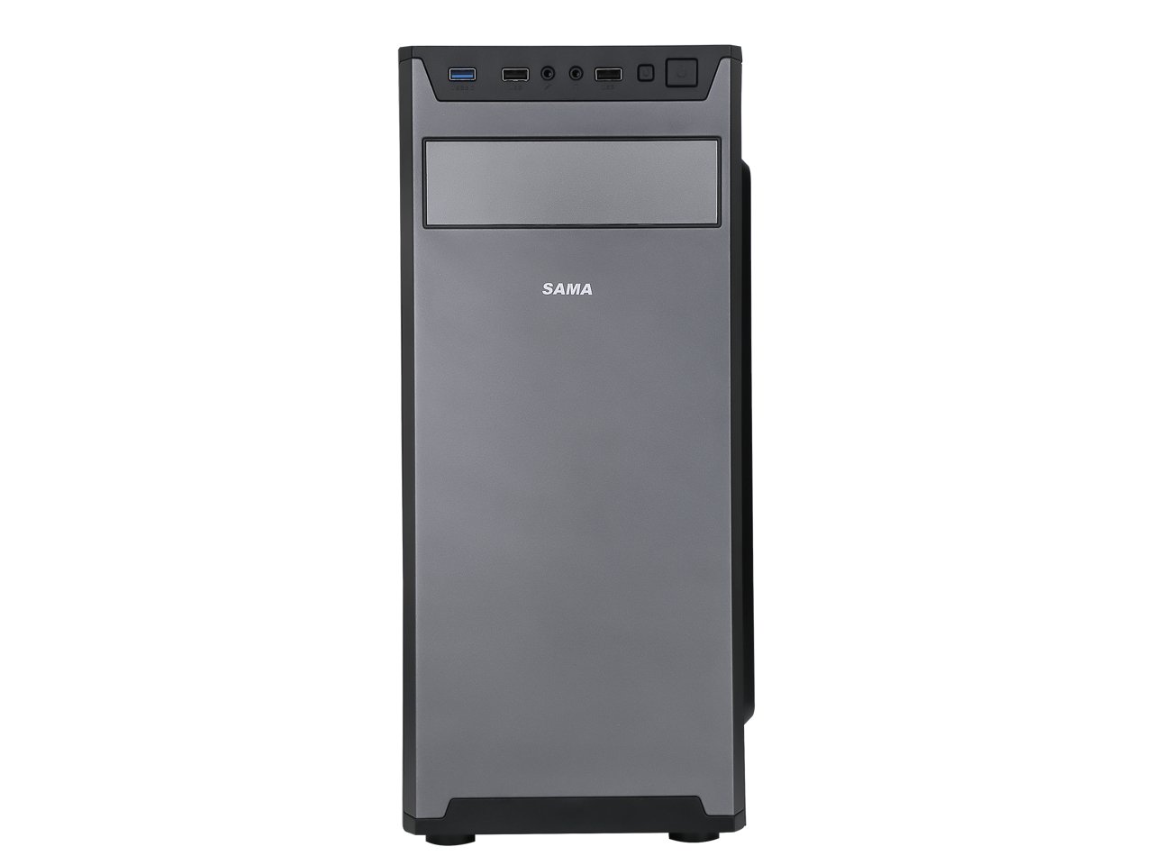 Sama Jazovo-BK Black USB3.0 Steel ATX Mid Tower Computer Case, 3 x120mm Black Fan (2 x front, 1x Rear Pre-Installed) - Geek Tech