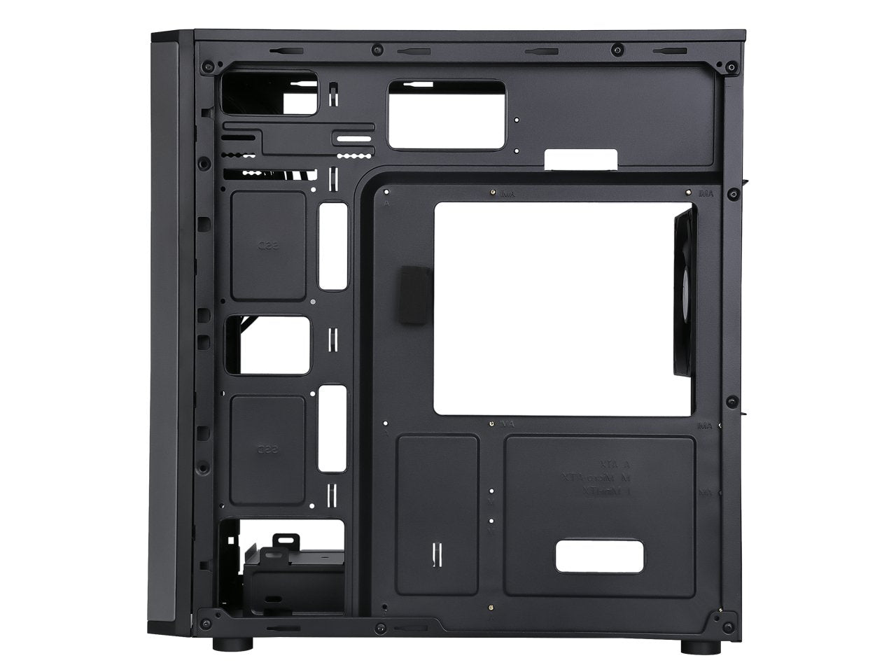 Sama Jazovo-BK Black USB3.0 Steel ATX Mid Tower Computer Case, 3 x120mm Black Fan (2 x front, 1x Rear Pre-Installed) - Geek Tech