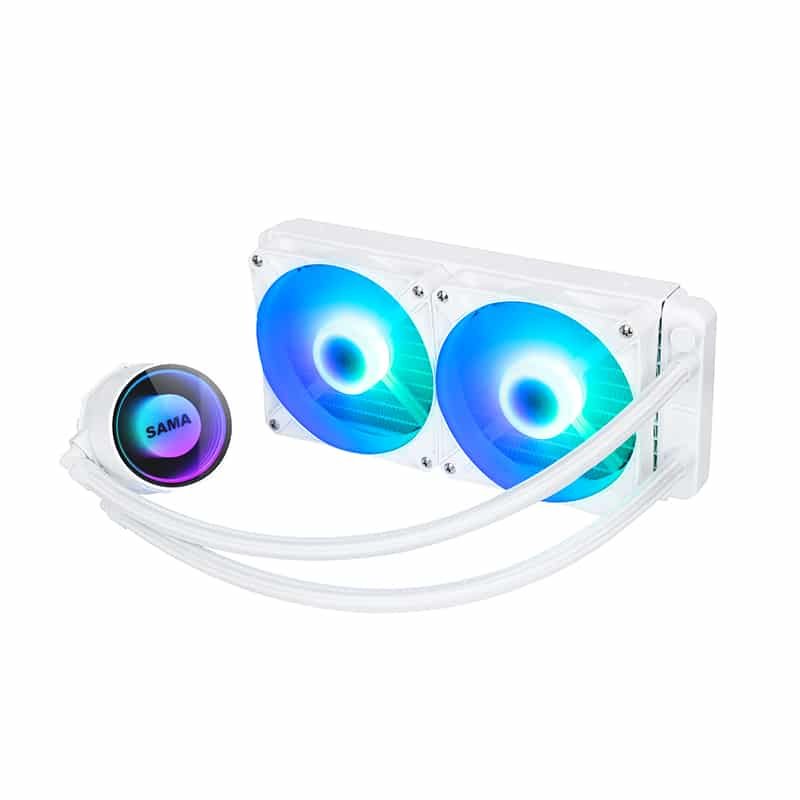 SAMA KW240DW 240mm AIO Liquid CPU Cooler RGB AMD AM2 AM2+ AM3 AM3+ AM4 AM4+ AM5 White