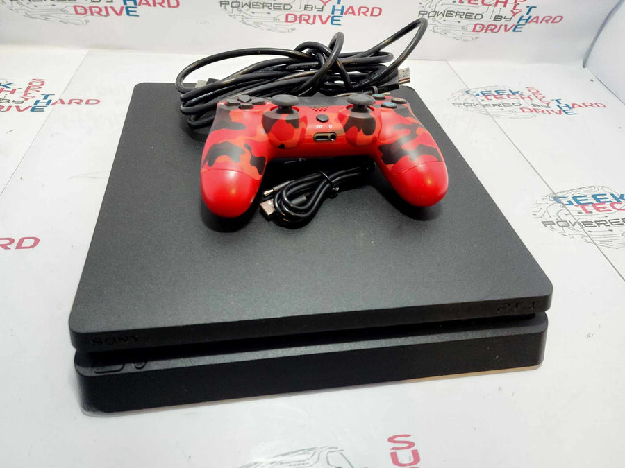 Consola de juegos Sony Playstation 4 PS4 Slim CUH-2215B de 1 TB con controlador, color negro | Grado C 
