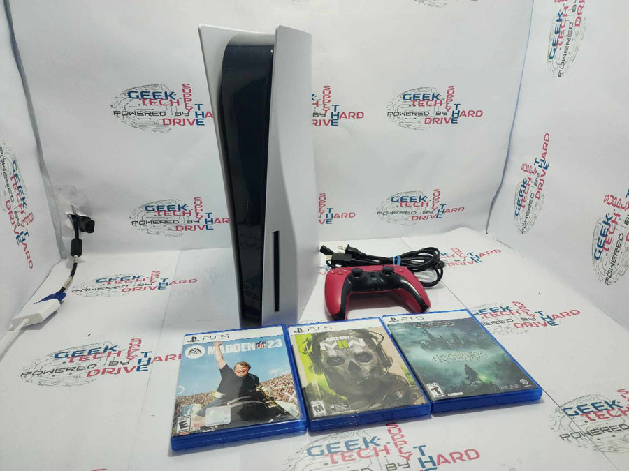 Consola Sony Playstation 5 Disc Edition con 1 controlador color blanco 
