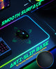 LeadsaiL Gaming Mouse Pad RGB Full Length Large Black — angle view