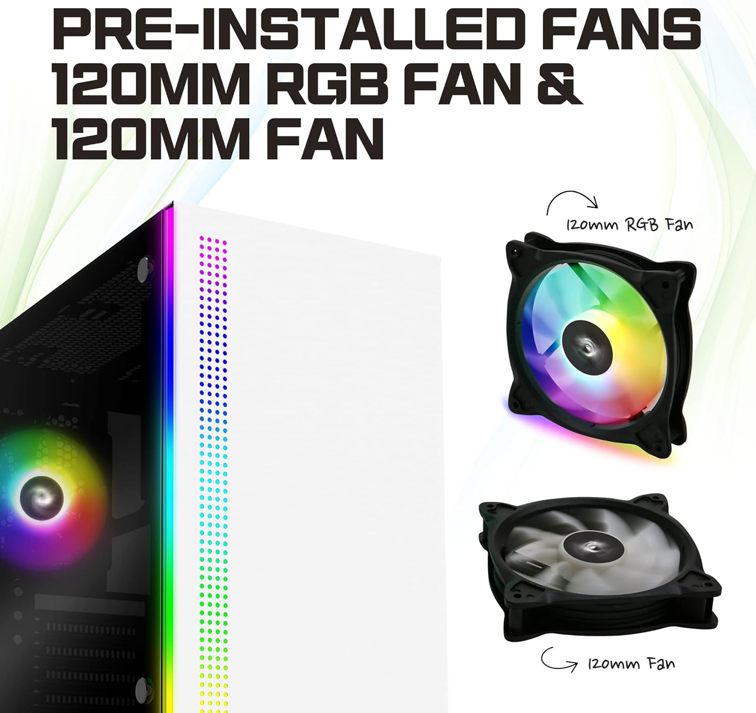 Zalman S5 ATX Mid-Tower Gaming PC Case - White - Geek Tech